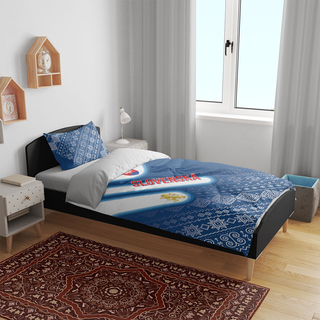 Slovenska Independence Day Bedding Set Folk Pattern Motifs