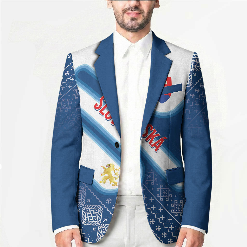 Slovenska Independence Day Personalized Blazer Folk Pattern Motifs