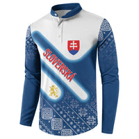 Slovenska Independence Day Personalized Button Sweatshirt Folk Pattern Motifs