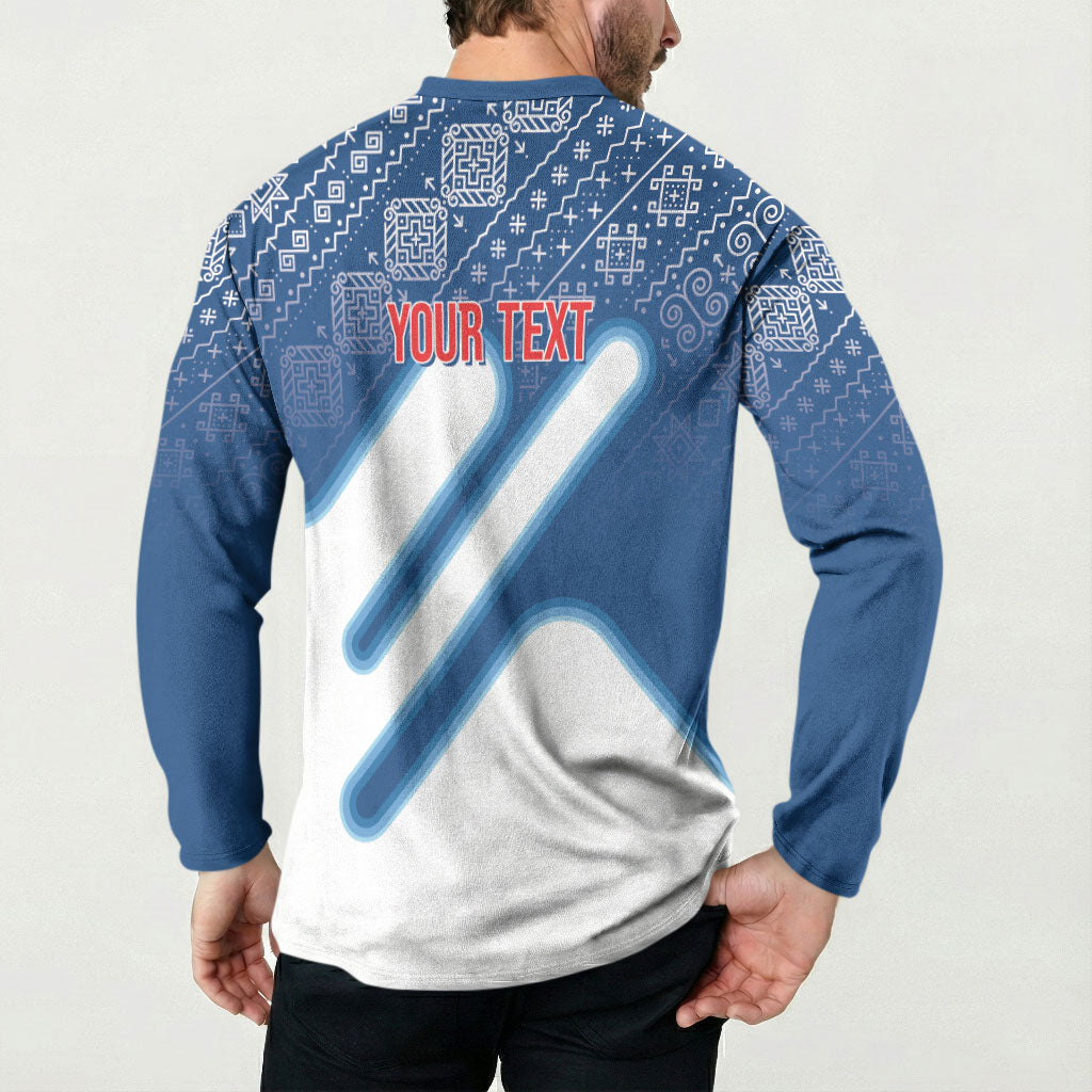 Slovenska Independence Day Personalized Button Sweatshirt Folk Pattern Motifs