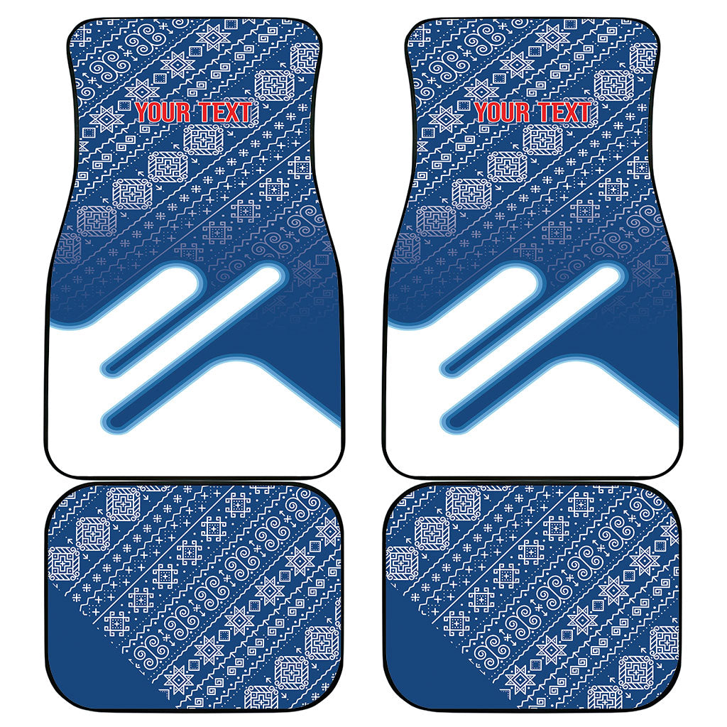 Slovenska Independence Day Personalized Car Mats Folk Pattern Motifs