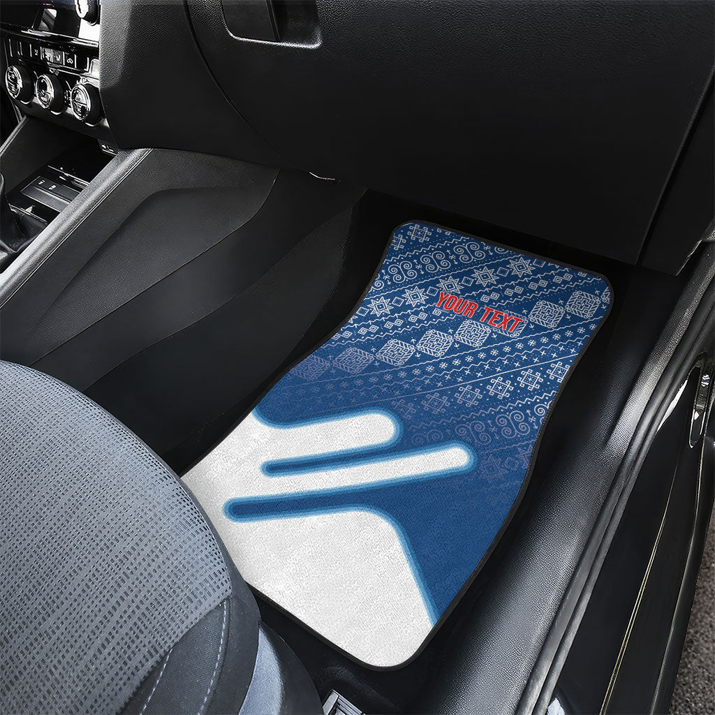 Slovenska Independence Day Personalized Car Mats Folk Pattern Motifs