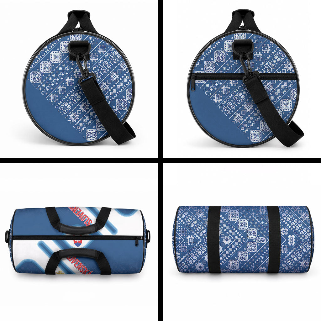 Slovenska Independence Day Duffle Bag Folk Pattern Motifs