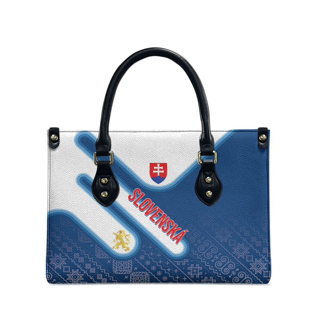 Slovenska Independence Day Leather Bag Folk Pattern Motifs