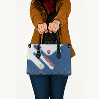 Slovenska Independence Day Leather Bag Folk Pattern Motifs
