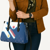 Slovenska Independence Day Leather Bag Folk Pattern Motifs