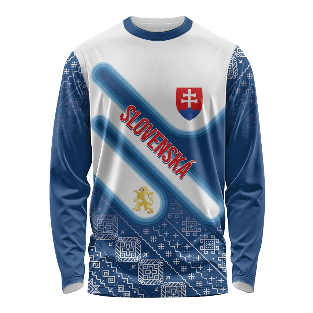 Slovenska Independence Day Personalized Long Sleeve Shirt Folk Pattern Motifs