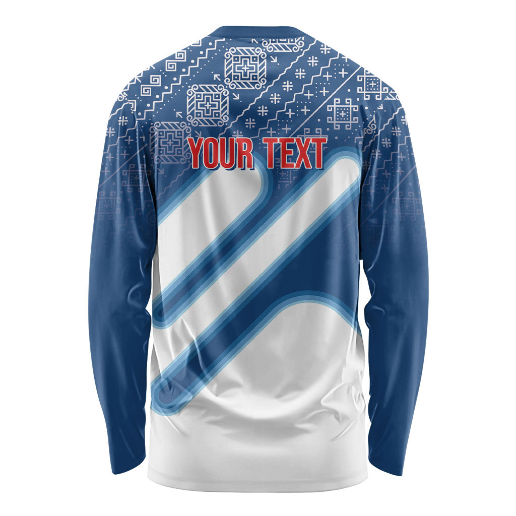 Slovenska Independence Day Personalized Long Sleeve Shirt Folk Pattern Motifs
