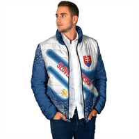 Slovenska Independence Day Personalized Padded Jacket Folk Pattern Motifs