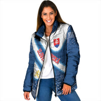 Slovenska Independence Day Personalized Padded Jacket Folk Pattern Motifs