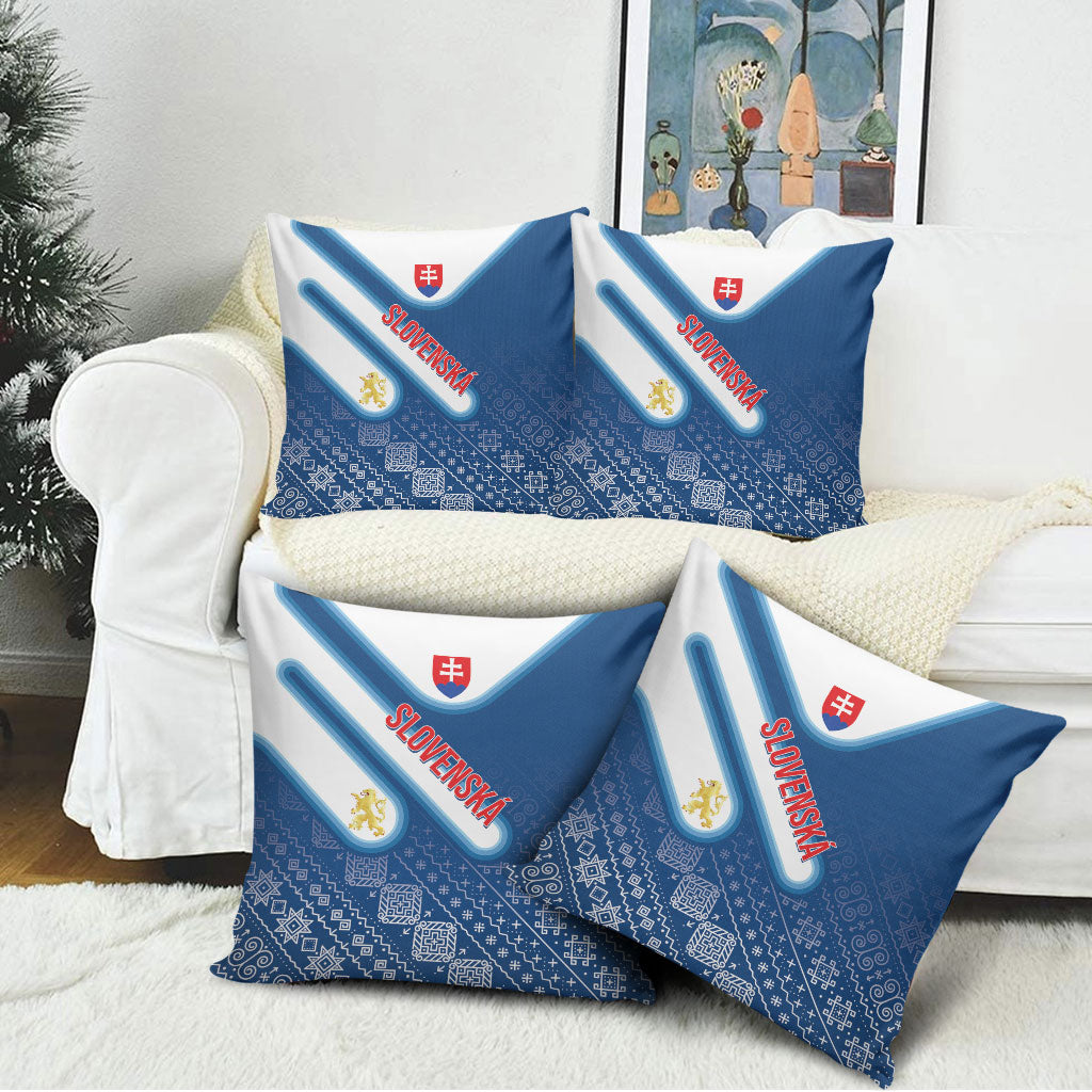 Slovenska Independence Day Pillow Cover Folk Pattern Motifs