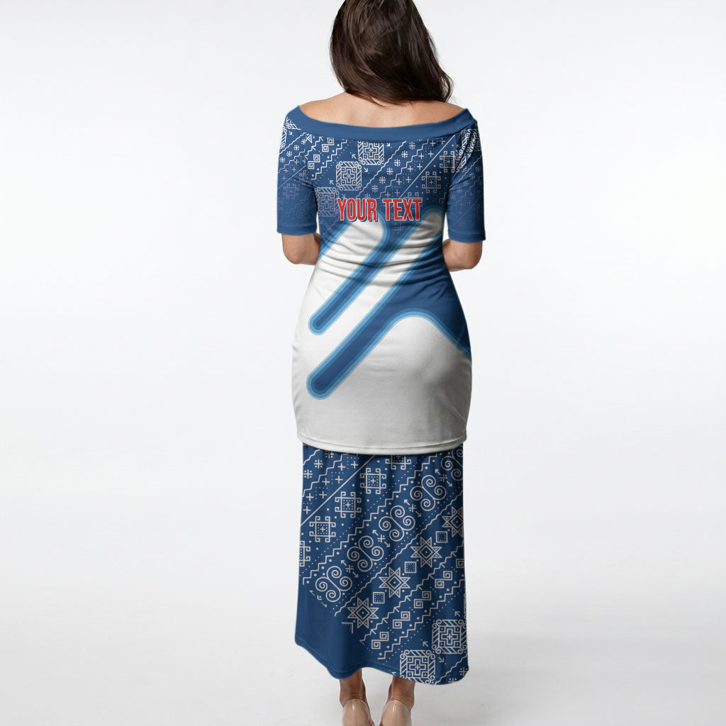 Slovenska Independence Day Personalized Puletasi Folk Pattern Motifs