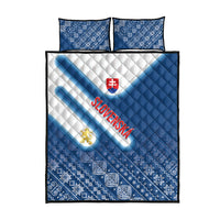 Slovenska Independence Day Quilt Bed Set Folk Pattern Motifs