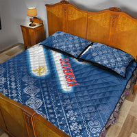 Slovenska Independence Day Quilt Bed Set Folk Pattern Motifs