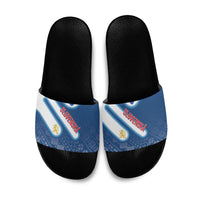 Slovenska Independence Day Slide Sandals Folk Pattern Motifs