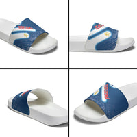 Slovenska Independence Day Slide Sandals Folk Pattern Motifs