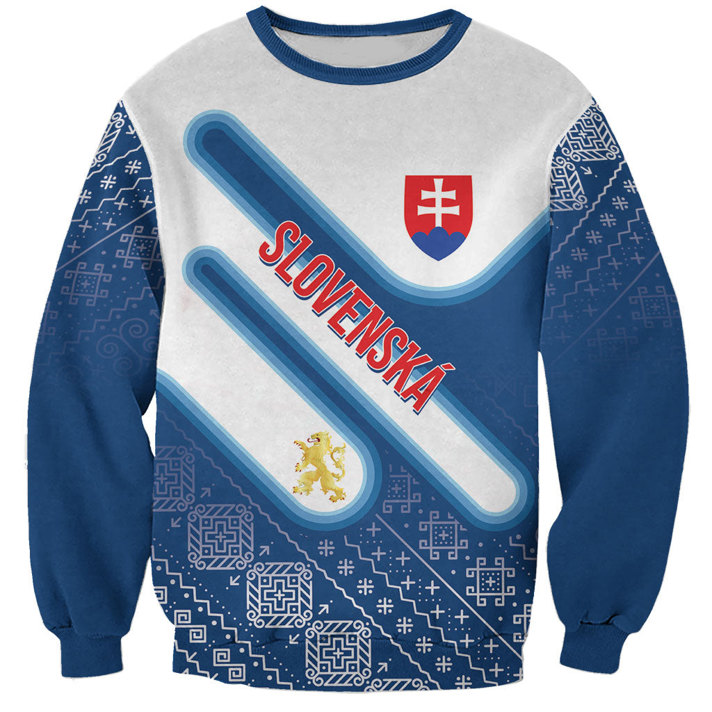 Slovenska Independence Day Personalized Sweatshirt Folk Pattern Motifs