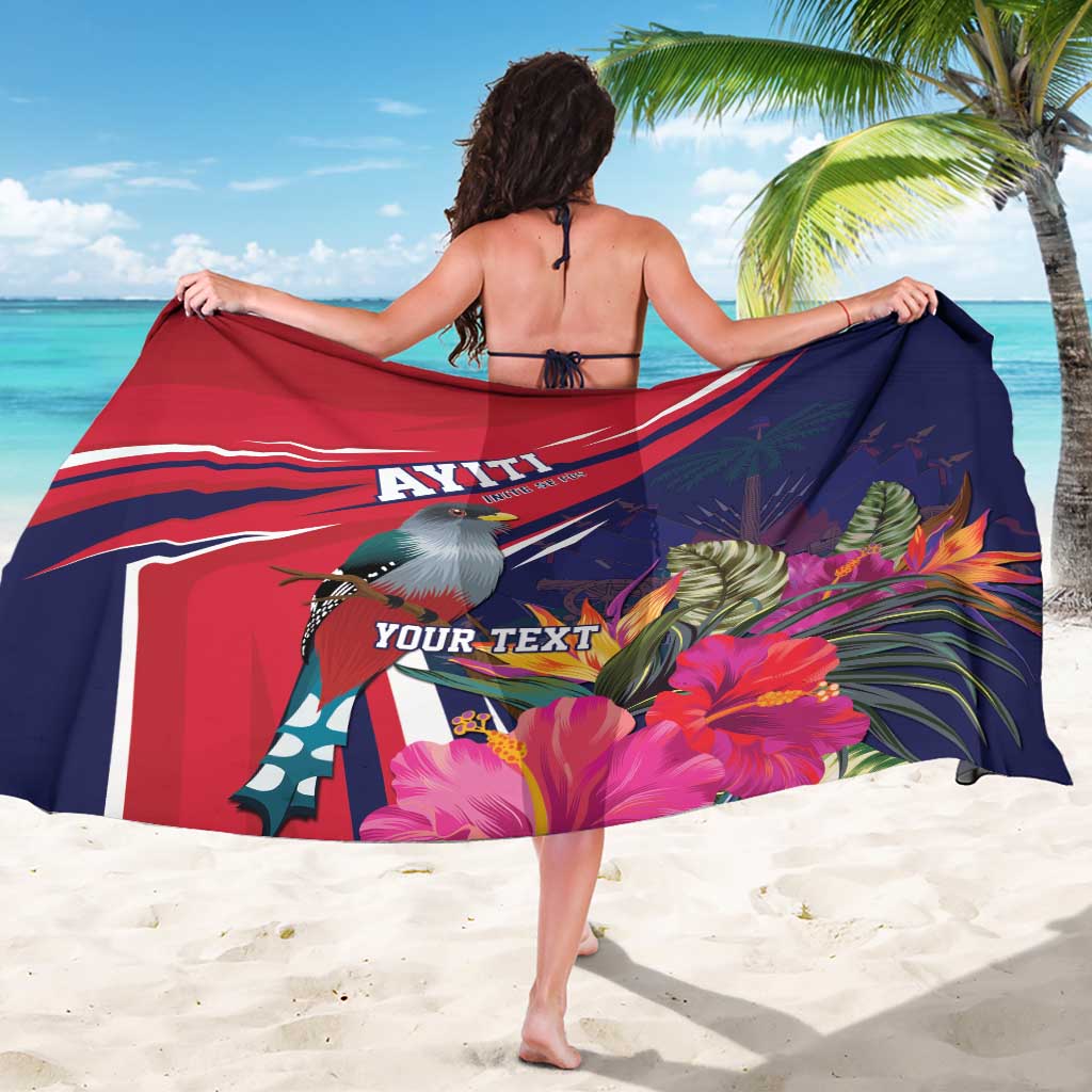 Haiti Personalized Sarong Hispaniolan Trogon Tropical Vibes