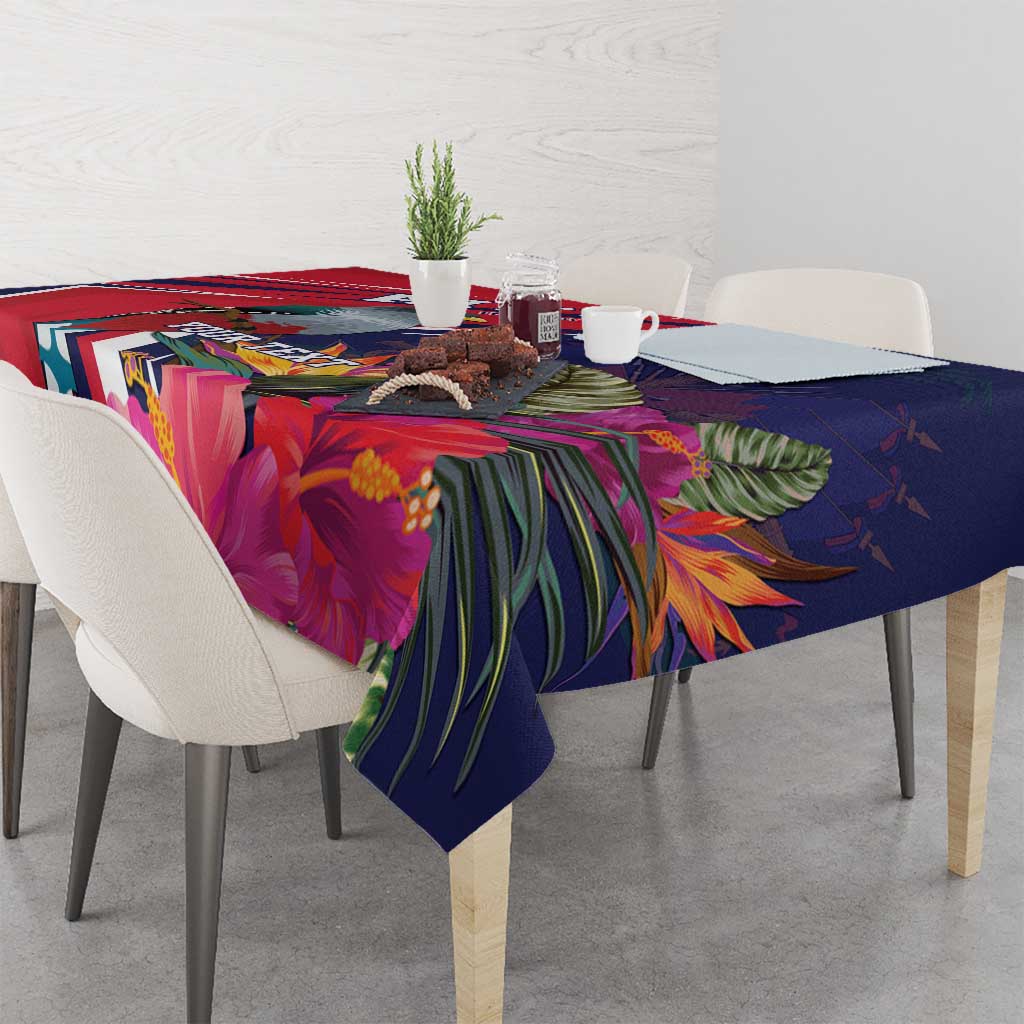 Haiti Personalized Tablecloth Hispaniolan Trogon Tropical Vibes
