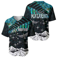 Personalized Matariki baseball jersey pair: front 'YOUR TEXT', back 'TE IWA O MATARIKI'