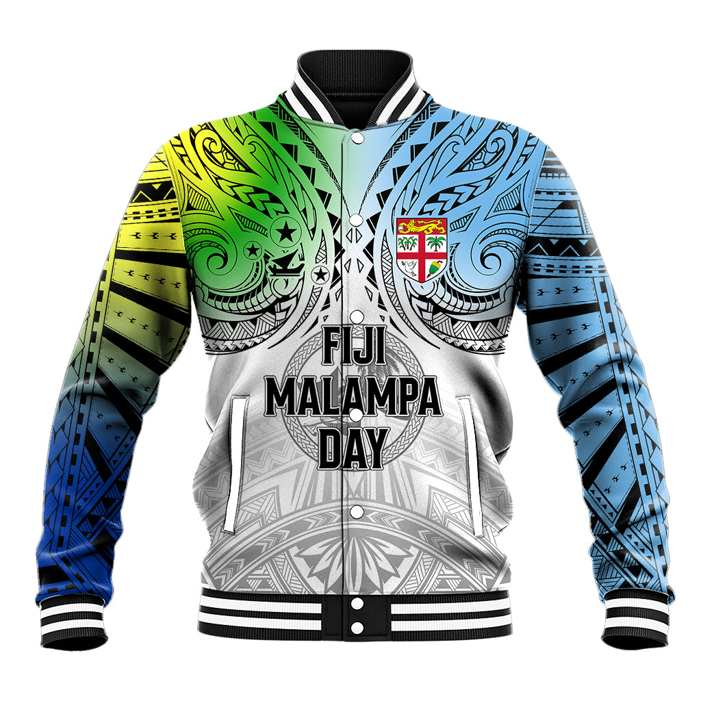 Personalised Malampa Fiji Day Baseball Jacket Gradient Style LT7 - Wonder Print Shop