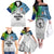 Personalised Malampa Fiji Day Family Matching Off Shoulder Long Sleeve Dress and Hawaiian Shirt Gradient Style - Wonder Print Shop