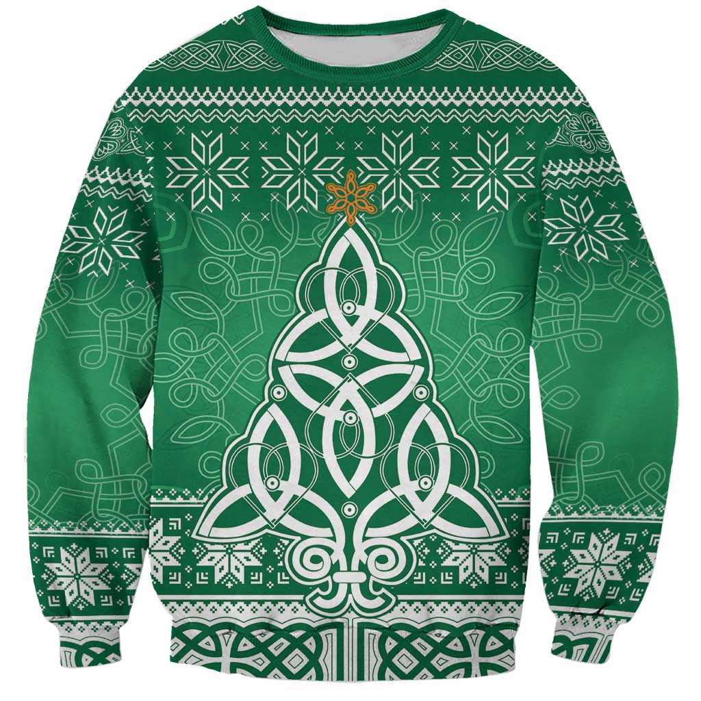 Christmas Ireland Celtic Sweatshirt Special Xmas Tree - Wonder Print Shop