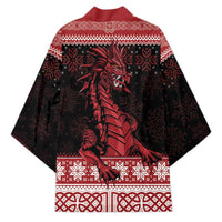 Christmas Wales Celtic Kimono Welsh Dragon Nadolig Llawen - Wonder Print Shop