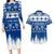 Finland Christmas Hannunvaakuna Tattoo Couples Matching Long Sleeve Bodycon Dress and Hawaiian Shirt Hyvaa Joulua - Flag Color LT7 - Wonder Print Shop