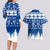 Finland Christmas Hannunvaakuna Tattoo Couples Matching Long Sleeve Bodycon Dress and Hawaiian Shirt Hyvaa Joulua - Flag Color LT7 - Wonder Print Shop