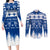 Finland Christmas Hannunvaakuna Tattoo Couples Matching Long Sleeve Bodycon Dress and Long Sleeve Button Shirt Hyvaa Joulua - Flag Color LT7 - Wonder Print Shop