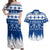 Finland Christmas Hannunvaakuna Tattoo Couples Matching Off Shoulder Maxi Dress and Hawaiian Shirt Hyvaa Joulua - Flag Color LT7 - Wonder Print Shop