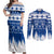 Finland Christmas Hannunvaakuna Tattoo Couples Matching Off Shoulder Maxi Dress and Long Sleeve Button Shirt Hyvaa Joulua - Flag Color LT7 - Wonder Print Shop