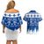 Finland Christmas Hannunvaakuna Tattoo Couples Matching Off Shoulder Short Dress and Hawaiian Shirt Hyvaa Joulua - Flag Color LT7 - Wonder Print Shop