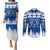 Finland Christmas Hannunvaakuna Tattoo Couples Matching Puletasi Dress and Long Sleeve Button Shirt Hyvaa Joulua - Flag Color LT7 - Wonder Print Shop