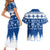 Finland Christmas Hannunvaakuna Tattoo Couples Matching Short Sleeve Bodycon Dress and Hawaiian Shirt Hyvaa Joulua - Flag Color LT7 - Wonder Print Shop