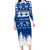 Finland Christmas Hannunvaakuna Tattoo Family Matching Long Sleeve Bodycon Dress and Hawaiian Shirt Hyvaa Joulua - Flag Color LT7 - Wonder Print Shop