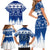 Finland Christmas Hannunvaakuna Tattoo Family Matching Short Sleeve Bodycon Dress and Hawaiian Shirt Hyvaa Joulua - Flag Color - Wonder Print Shop