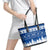 Finland Christmas Hannunvaakuna Tattoo Leather Tote Bag Hyvaa Joulua - Flag Color - Wonder Print Shop