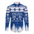 Finland Christmas Hannunvaakuna Tattoo Long Sleeve Button Shirt Hyvaa Joulua - Flag Color - Wonder Print Shop