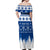 Finland Christmas Hannunvaakuna Tattoo Off Shoulder Maxi Dress Hyvaa Joulua - Flag Color - Wonder Print Shop