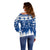 Finland Christmas Hannunvaakuna Tattoo Off Shoulder Sweater Hyvaa Joulua - Flag Color - Wonder Print Shop