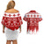 Finland Christmas Hannunvaakuna Tattoo Couples Matching Off Shoulder Short Dress and Hawaiian Shirt Hyvaa Joulua - Red LT7 - Wonder Print Shop