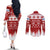 finland-christmas-hannunvaakuna-tattoo-couples-matching-off-the-shoulder-long-sleeve-dress-and-long-sleeve-button-shirt-hyvaa-joulua-red