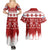 Finland Christmas Hannunvaakuna Tattoo Couples Matching Summer Maxi Dress and Hawaiian Shirt Hyvaa Joulua - Red LT7 - Wonder Print Shop