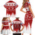 Finland Christmas Hannunvaakuna Tattoo Family Matching Short Sleeve Bodycon Dress and Hawaiian Shirt Hyvaa Joulua - Red - Wonder Print Shop