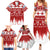 Finland Christmas Hannunvaakuna Tattoo Family Matching Summer Maxi Dress and Hawaiian Shirt Hyvaa Joulua - Red - Wonder Print Shop