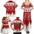 Finland Christmas Hannunvaakuna Tattoo Family Matching Summer Maxi Dress and Hawaiian Shirt Hyvaa Joulua - Red - Wonder Print Shop