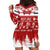 Finland Christmas Hannunvaakuna Tattoo Hoodie Dress Hyvaa Joulua - Red - Wonder Print Shop