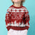 Finland Christmas Hannunvaakuna Tattoo Kid Ugly Christmas Sweater Hyvaa Joulua - Red - Wonder Print Shop